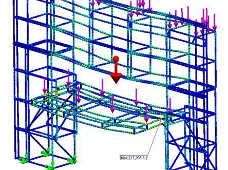 Finite Element Analysis of Stress in Steel Structure